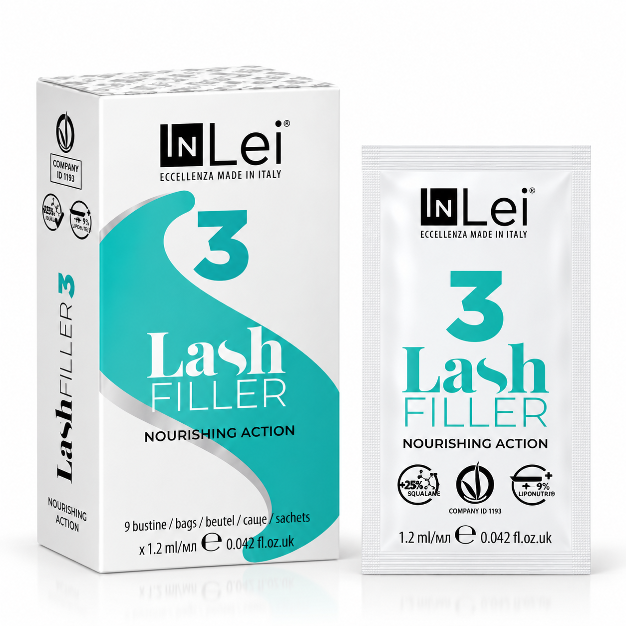 InLei® Lash Filler 25.9 "FILLER 3" – Wimpernserum – 9 Sachets 9×1,2ml