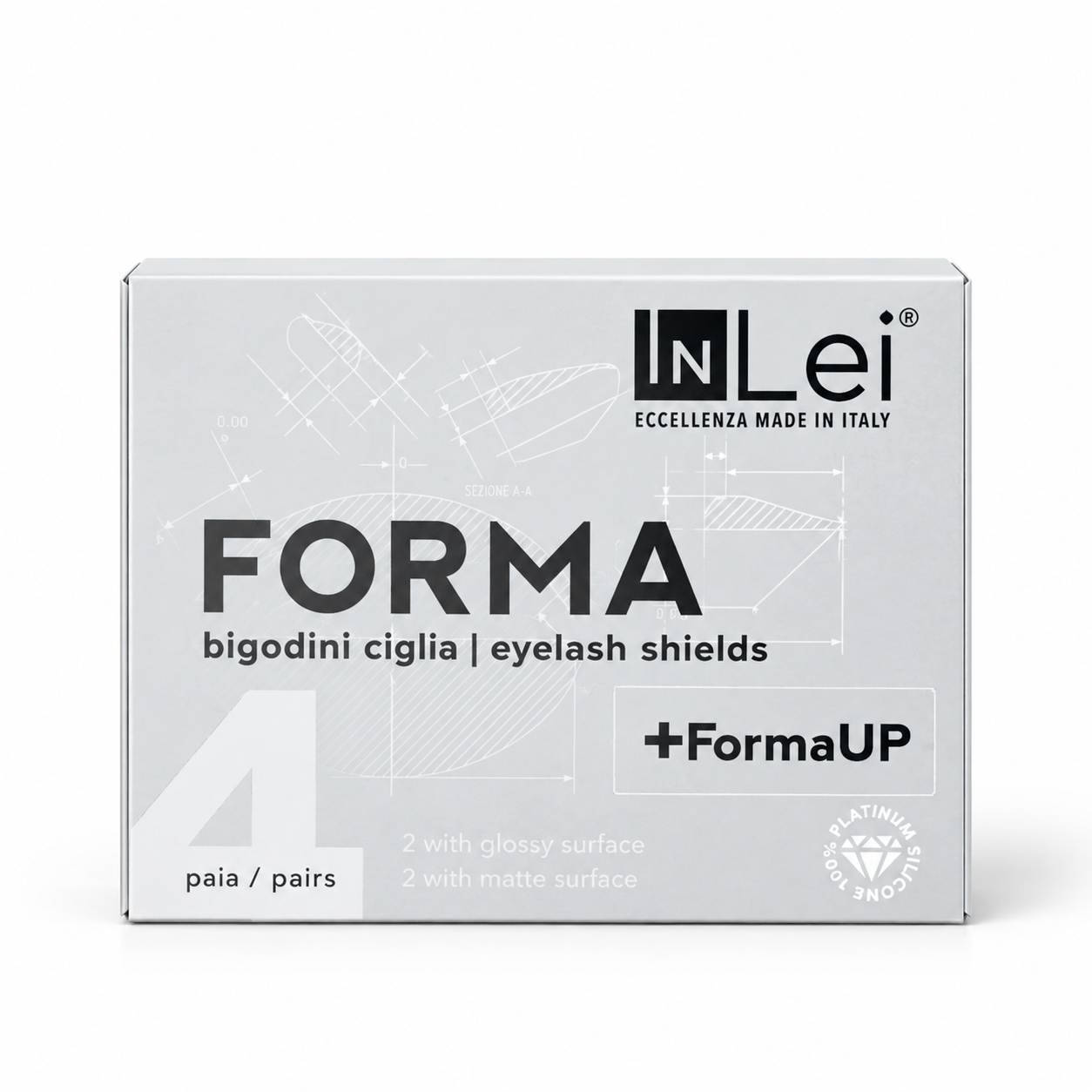 InLei® Silikonpads FORMA + Forma UP (4 Paar) universelle Silikonpads