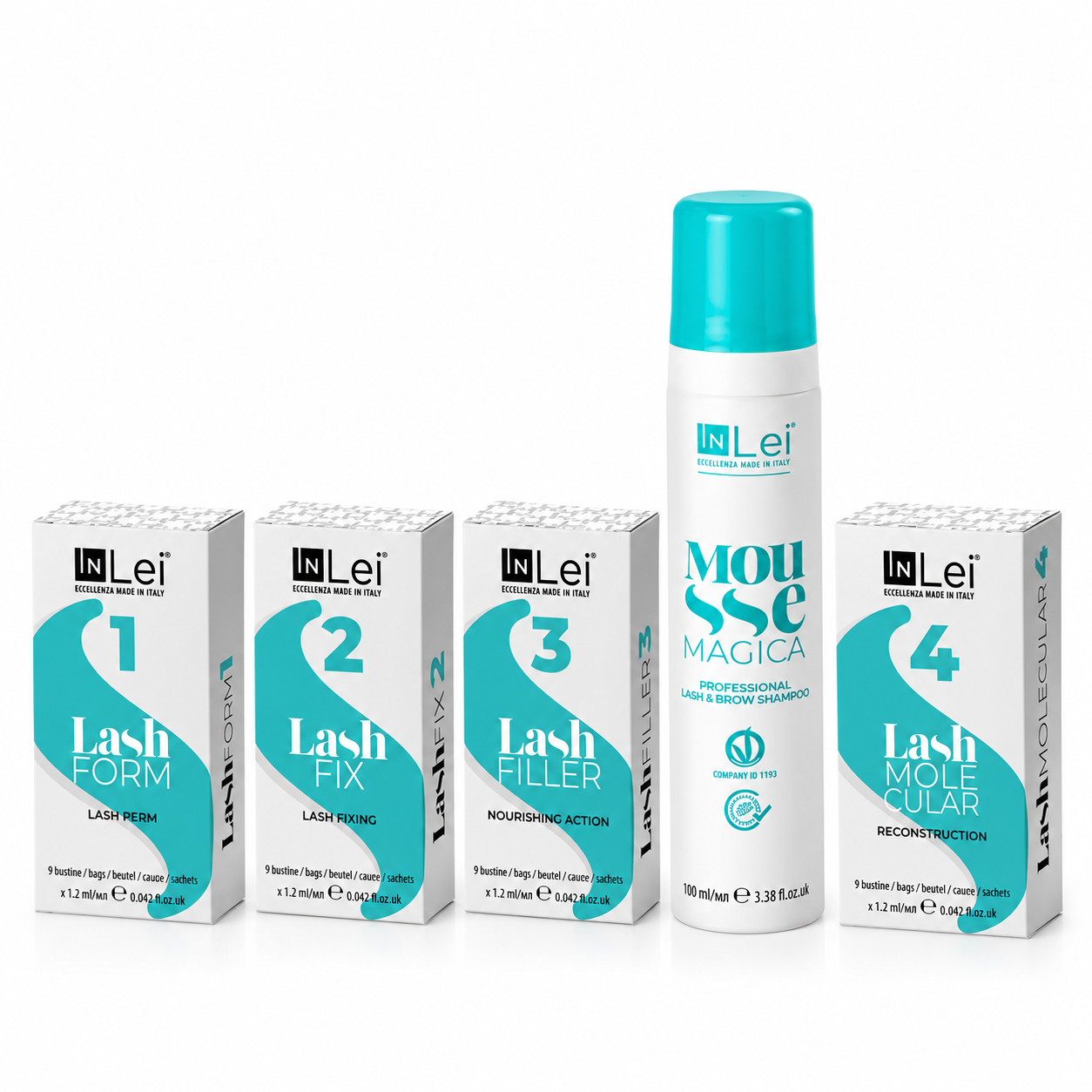 InLei®Lash Filler 25.9 Mega Spar Packet. 1-4 Sachets + Mousse Magica.