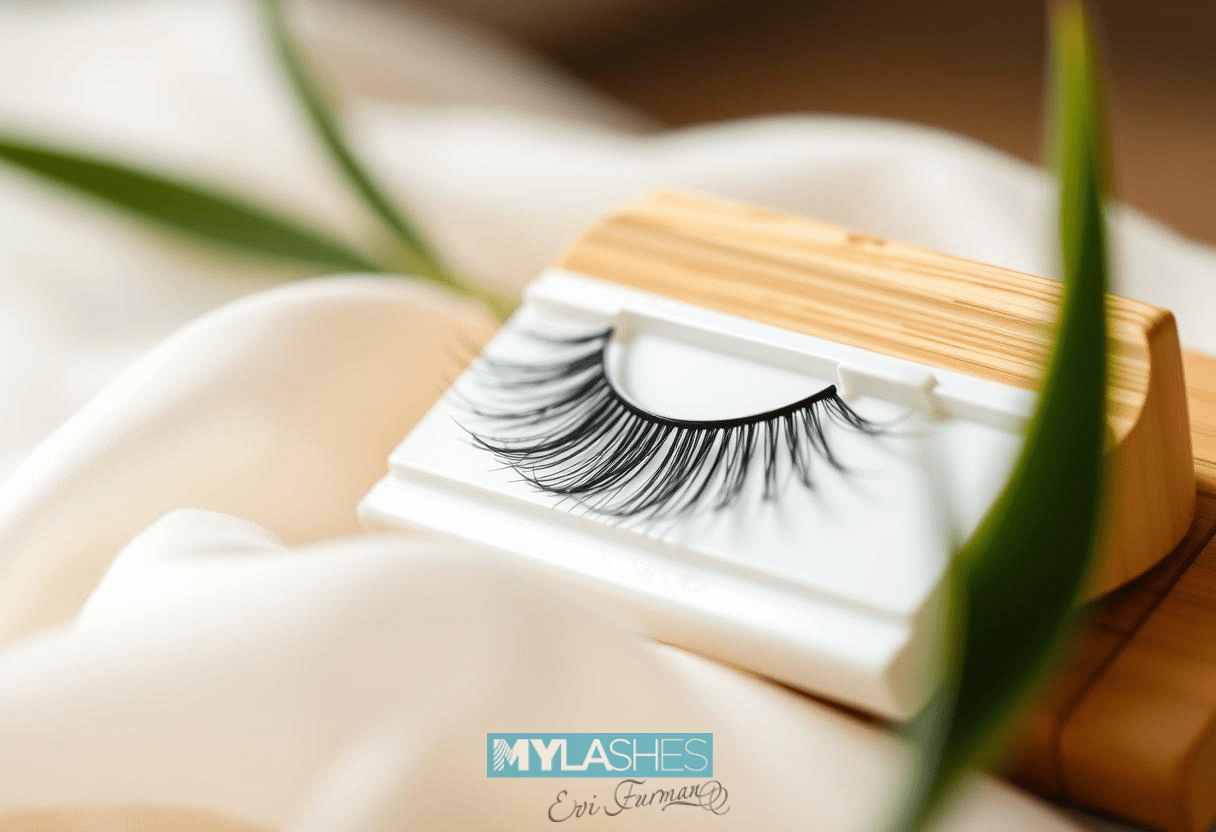 Illustration for section: Es gibt auch alternative Optionen zu künstlichen Wimpern, die nachhaltiger sind. Seiden- oder Bambu - nachhaltige wimpernpflege