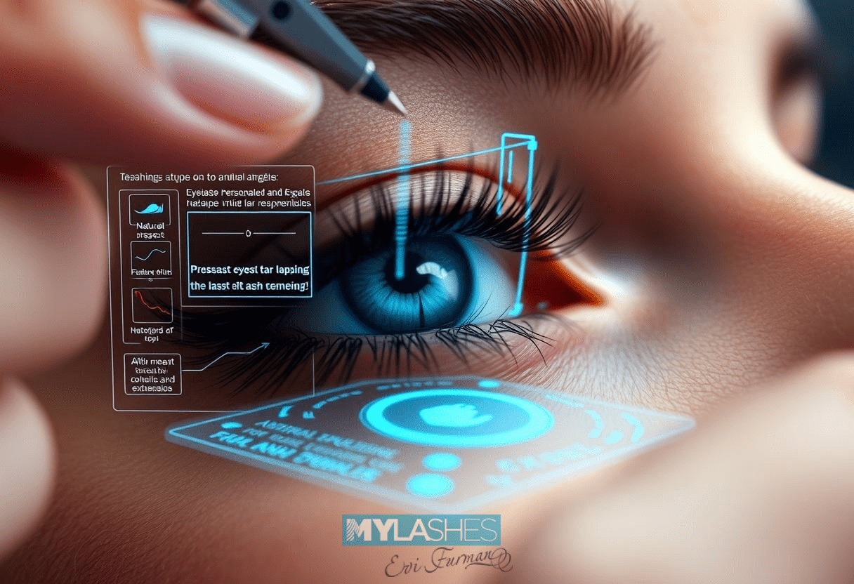 Illustration for section: DarĂŒber hinaus hilft KI dabei, maĂgeschneiderte Lösungen anzubieten, die nicht nur auf die persö - technologische wimpernĂ€sthetik